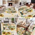 thumbnail image 5 of Sunflowers Gnomes Area Rugs 8'x10', Washable Small Throw Rugs for Living Room Patio, Eucalyptus Spring Linen Texture Indoor Outdoor Rug Non-Slip Low Pile Carpet Runner Reversible Floor Mats, 5 of 8