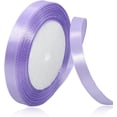 thumbnail image 1 of LAICAIW Solid Color Light Purple Satin Ribbon, 3/8 Inches x 25 Yards Fabric Satin Ribbon for Gift Wrapping, Crafts, Hair Bows Making, Wreath, Wedding Party Decoration and Other Sewing Projects, 1 of 7