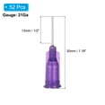 thumbnail image 2 of 21 agujas de dispensación, 52 piezas de agujas de punta roma de 1/2 pulgada con jeringas de bloqueo Luer para rellenar tintas líquidas, adhesivos, aceites, morado, 2 of 7
