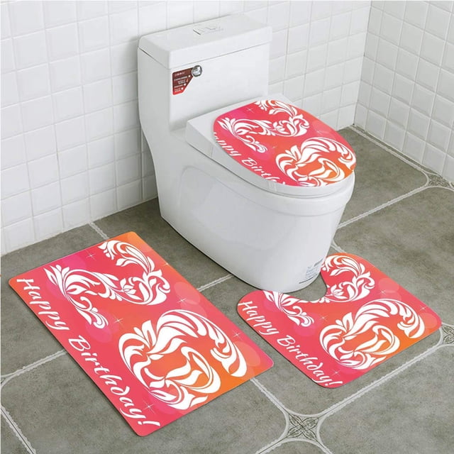 Juego de alfombras de baño ABPHQTO 3 piezas estilo victoriano 26 cumpleaños