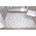 thumbnail image 5 of Soleil BR30E Kilim Silver Tribal Moroccan ivory Area Rug, 2'x8', 5 of 9