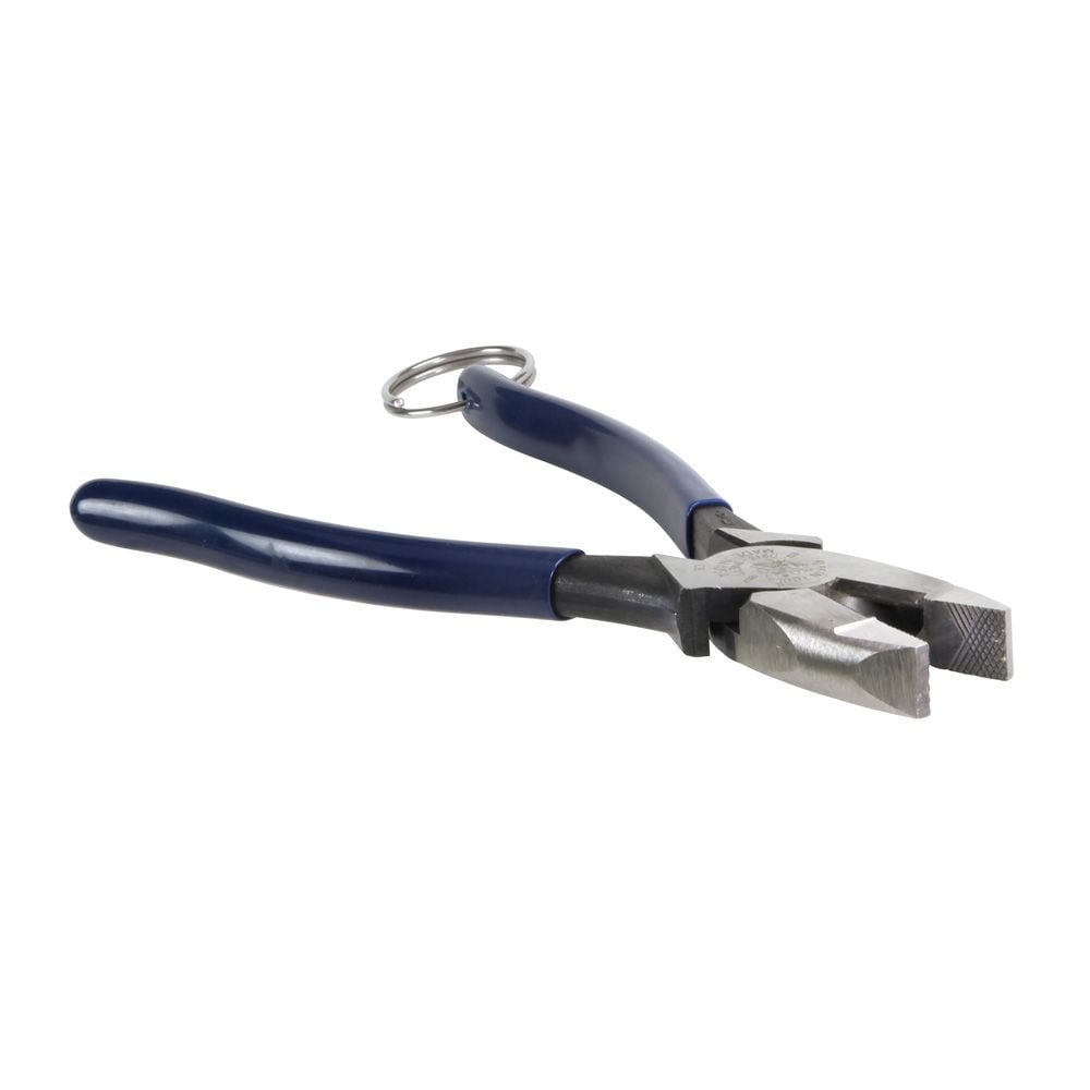 Klein Tools D213-9NETT High Leverage Side Cutter Pliers with Tether Ring