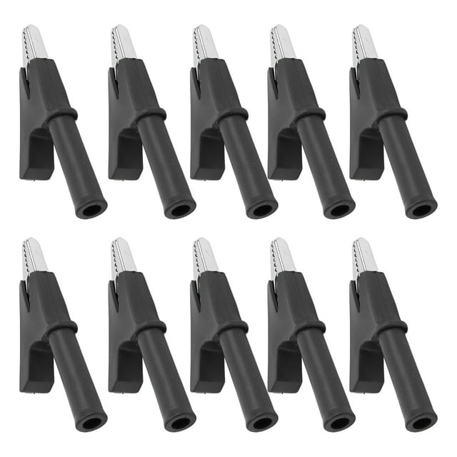 Clip, 10A Rated Current Testing Clamp 4mm Socket For Battery Red,Black,Yellow,Blue,Green