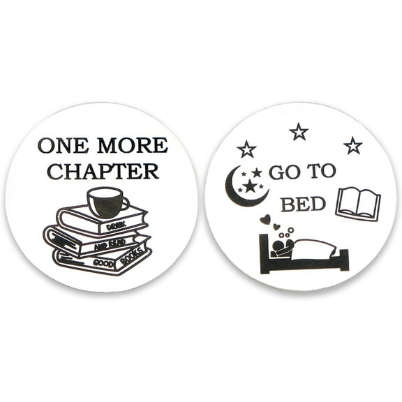 Funny Stocking Stuffers Gifts for Teen Girls Boys Book Lovers Flip Coin One More Chapter Go To Bed Christmas Gifts for Son Daughter Friends Women Men Birthday Valentine Gift for Bookworm Reader