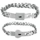 thumbnail image 1 of 1 par de brazalete de pareja creativa elegante pulsera con cerradura de llave versátil cuerda de mano, 1 of 4