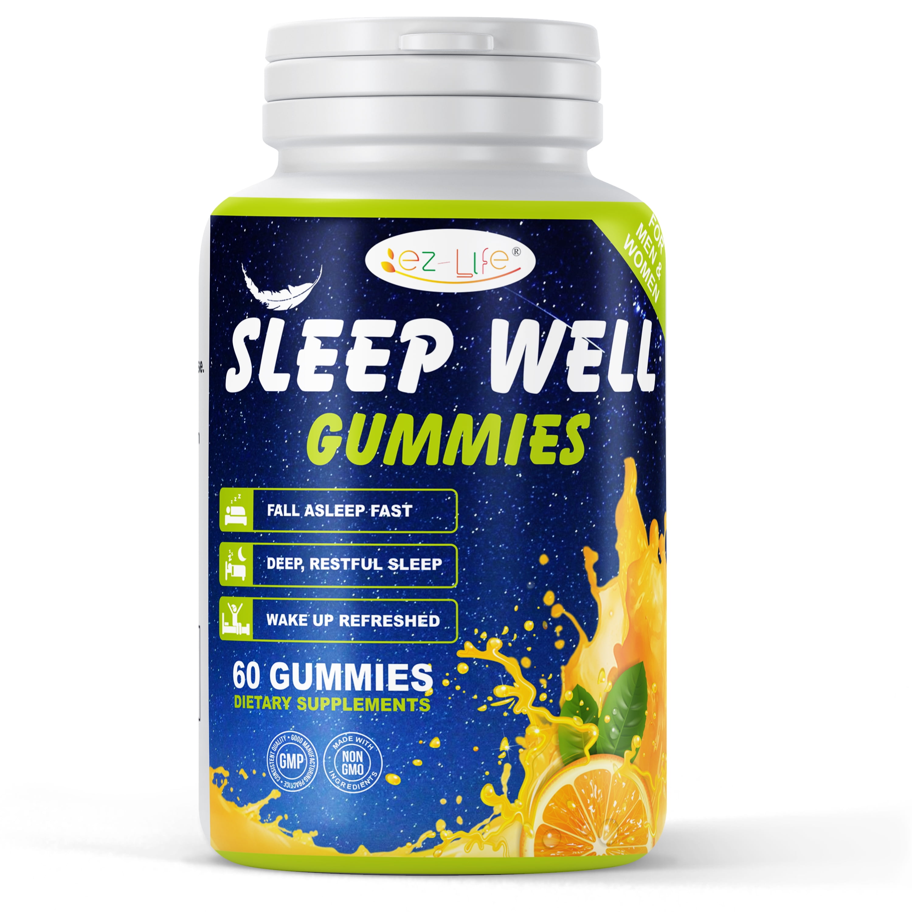 Buy Melatonin Sleep Support Gummies for Adult Men & Women with LTheanine, Chamomile, Lemon Balm