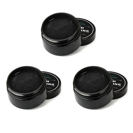 3 Pack Natural Teeth Whitening Activated Charcoal Toothpaste Powder