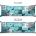 thumbnail image 5 of Turquoise and Grey Abstract Art Painting Body Pillow Cover Teal Gray Long Pillow Case with Zipper Decorative Bedding Pillowcase Modern Pillow Covers Soft Cushion Pillow Case for Bedroom,Couch,20"x54", 5 of 6