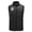 Black, variant on Heated Vest for Men Stand Collar Zip Front 3 Heat Settings Regular Fit Winter Vest