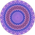 thumbnail image 1 of Ahgly Company Machine Washable Indoor Square Transitional Heliotrope Purple Area Rugs, 3' Square, 1 of 7