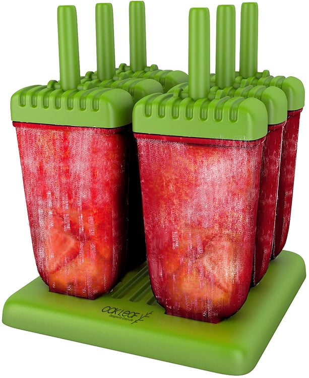 Oak Leaf Popsicle Molds BPA Free 6 Ice Pop Makers