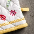 thumbnail image 4 of Maison d' Hermine Happy Florals - Sweety 100% Cotton Easter Set of Oven Mitt (7.5 Inch by 13 Inch) and Pot Holder (8 Inch by 8 Inch) for BBQ | Cooking | Baking | Grilling | Barbecue | Spring/Summer, 4 of 5