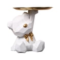 thumbnail image 3 of Figura Geométrica Del Sostenedor La Llave Resina Escultura Almacenamiento Oso para El () Blanco, 3 of 4