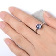thumbnail image 3 of Alexandrite ring round cut June birthstone white gold solitaire engagement ring, 3 of 3