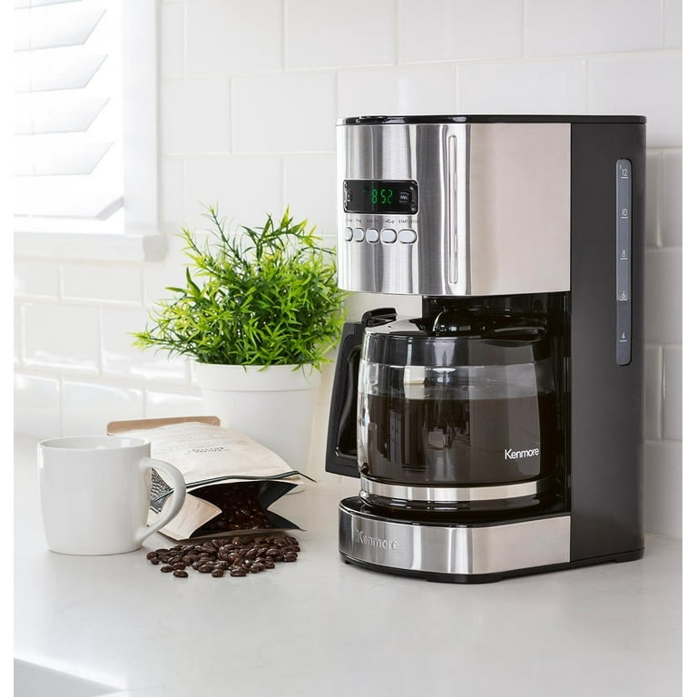 Kenmore 12 Cup Programmable Coffee Maker, Stainless Steel, with Reusable  Filter & Reviews