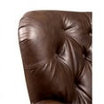 thumbnail image 3 of Furniture of America Villa Traditional Faux Leather Tufted Sofa in Brown, 3 of 7