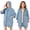 Light Blue, variant on SUN CUBE Hooded Towel Robe for Boys Girls 7-12, Kids Swim Cover Up Hoodie, Zip Up Changing Poncho, Quick Dry Absorbent Fleece Swimsuit Coverup for Pool Beach Surf Bath, Sea Blue