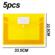 thumbnail image 2 of Carpeta de plástico FloreceBien de 5 piezas con cierre a presión, transparente, para documentos, tamaño carta, color amarillo, 2 of 5