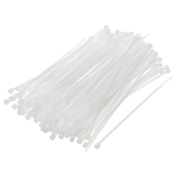 6 Inch White Zip Ties, 500 Pcs Cable Ties Nylon Strip Zip Wire Cable Heavy Duty Tie Fastener Off for Outdoor Use
