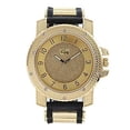 thumbnail image 2 of CHARLES RAYMOND Bling-ed Out It's Lit! Hip Hop Watch & Jewelry Set w/Cuban Chain and Cuban Bracelet - GJM Set (GJM-CB (0586 Blk-Gld Dial)), 2 of 7