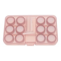 Unique Bargains 1 Set Contact Lens Case Durable Rectangular Lens Storage Case Pink