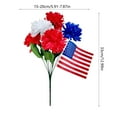 thumbnail image 5 of Darzheoy Patriotic Artificial Flowers, Memorial Bouquet Fake Red White and Blue Flowers with US Flags, 4th of July Flowers Silk Flowers for Home Party, Vase Decor, Multicolor, 5 of 8