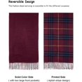 thumbnail image 3 of HSHDLDF Womens Reversible Tassel Scarf Open Front Winter Warm Shawls and Wraps Stylish Cape with Pockets, 3 of 7