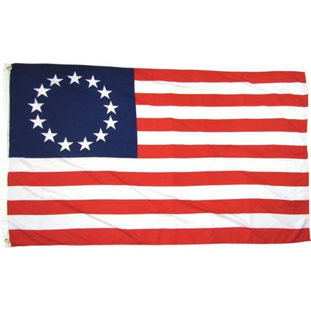 Fysho American Betsy Ross Flag 13 Star USA Historic US American Flag Polyester USA Strip Banner Flag History Business Hobby Decoration Flag House Banner (Best Performance Of Star Spangled Banner)