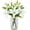 White, variant on HAOSHICS 6Pcs Artificial Lily Flowers, Fake Lily Bouquet, Latex Real Touch Flowers for Home Office Wedding Party Vases Table Centerpieces Decor (Yellow)