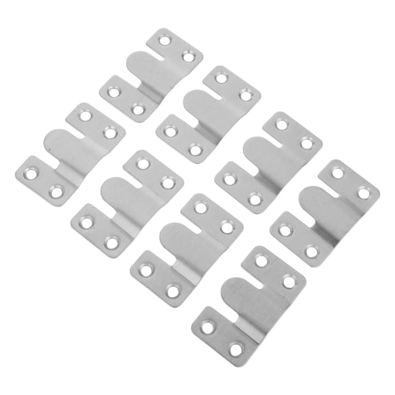 LOLIPPYY 8Pcs Heavy Duty Stainless Steel Mirror Wall Holder with Interlocking Flush Mount Bracket