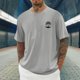 thumbnail image 2 of Mens Camisas de Manga Corta Impresión Casual Deportes Cuello Redondo Blusa, Poliéster Ligero para la Primavera Verano Al Aire Libre Uso Diario, 2 of 4