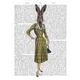 thumbnail image 3 of Fab Funky 20x24 Black Modern Framed Museum Art Print Titled - Rabbit In Mustard Dress, 3 of 5