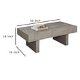 thumbnail image 5 of Lezy Coffee Table- 52 Inch- Gray Oak Wood Top- Double Pedestal Base, 5 of 9