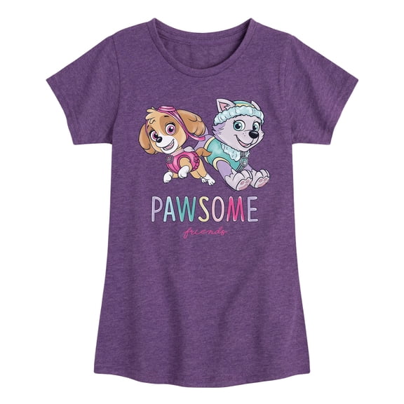Paw Patrol - Pawsome Friends - Toddler And Youth Girls Short Sleeve Graphic T-Shirt