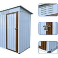 thumbnail image 6 of Durable Metal Shed House 5ft x 3ft - Waterproof Outdoor Storage Shed with Lockable Doors Included for Garden & Patio, 6 of 14