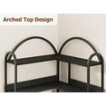 thumbnail image 4 of TROPOW Arched Corner Bookshelf, 5-Tier L-Shaped Freestanding Storage Shelf for Living Room, Bedroom, or Home Office – Modern Metal Frame Display Rack with Adjustable Feet and Anti-Tip Kit, 4 of 9