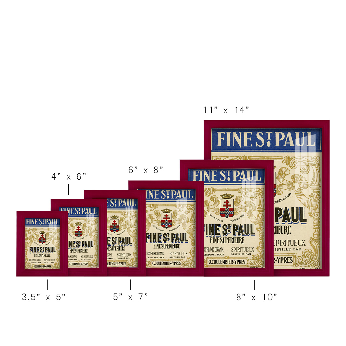 Fine St. Paul -Framed Print w/glass-Cherry Red