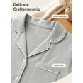 thumbnail image 6 of MecTo Sleepwear Notch Collar Full‑Button Front Placket with Chest Pocket, Pajamas Set (Women's), 6 of 8