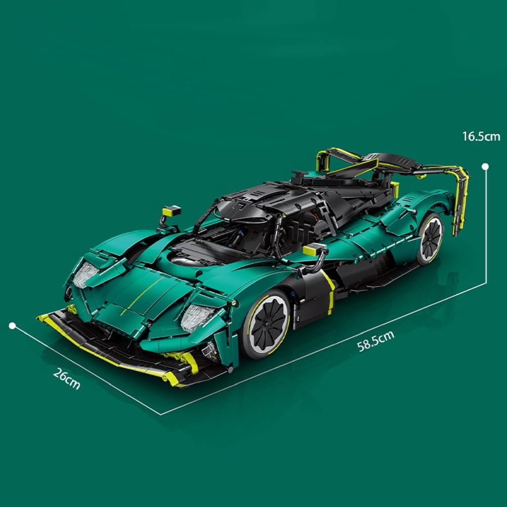 Sports Car Building Set, 1:8 Scale Hybrid Hypercar Model Kit for Adults to Build, Collectible Race Toy for Home or Office Décor, Racing Gift for Car Lover and Motorsport Fans