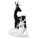 thumbnail image 4 of Escultura De Alce, Figuras De Renos Navideños, Y Negro, 2 Piezas, Líneas Limpias, Acabado Mate Para La Familia, 4 of 7