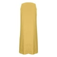 thumbnail image 4 of Bigersell Women Sleeveless Summer Dress Women's Fashion Cotton and Linen Crew Neck Loose Sleeveless Solid Mini Dress Regular Wrap Dress Style 42475, Female Maxi Dresses Yellow M, 4 of 7
