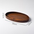 thumbnail image 4 of DOMELAY Wooden Serving Tray Coffee Tea Platter for Bread Dessert Display Centerpiece, 4 of 6