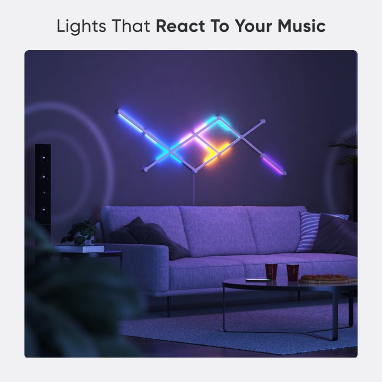 NANOLEAF, Smart LED Wall Light Lines, 9pk, 60 Degrees Smarter Kit