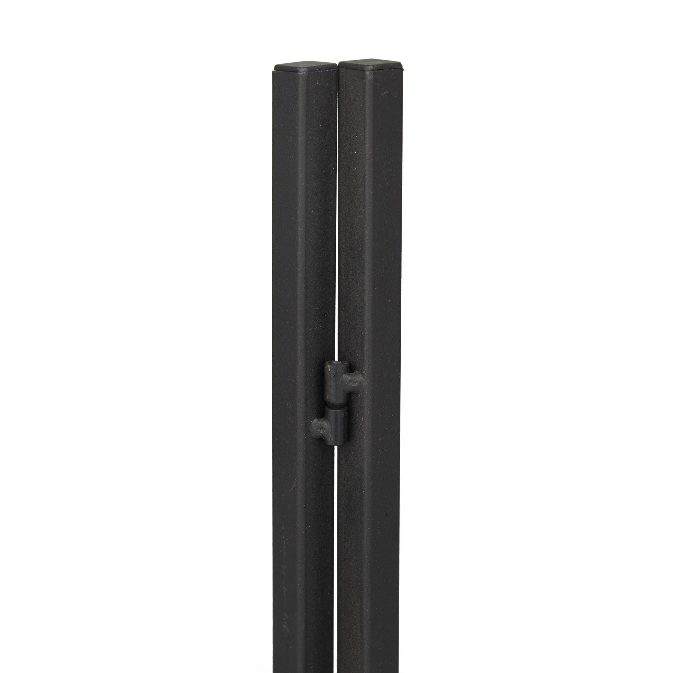 DecMode 12" x 11" Black Metal Tabletop Triangle Easel with Foldable Stand, 1-Piece