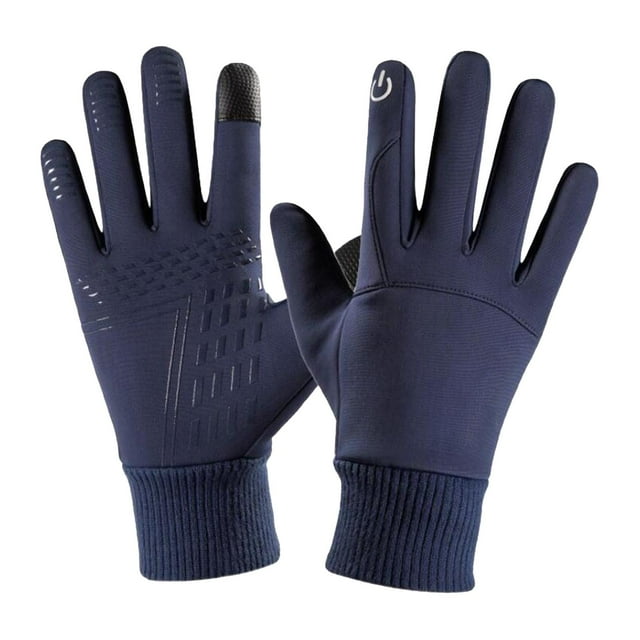 Gants d'Hiver Imperméables pour Temps Froid Gants de Neige pour Course Vélo Conduite L Noir