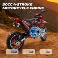 thumbnail image 4 of Ktoebyco 50cc Dirt Bike for Kids 13-17,4-Stroke Gas Power Mini Motorcycle,1-Seater,2L Fuel Capacity,Red, 4 of 8