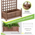 thumbnail image 7 of VIVOHOME Wood Planter Raised Bed with Trellis, 48 Inch Height Free-Standing Planter for Garden Yard 1 pack, 7 of 7