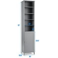 thumbnail image 4 of Pemberly Row 72'' Contemporary MDF Bathroom Cabinet with 5 Shelves in Gray, 4 of 12