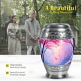 thumbnail image 3 of MUKTIVE Cherry Blossom Burial Urn for Human Ashes, Large 10 Inch Memorial Gift Urns for Parents, Peach Urns for Funeral, Butterfly Cremation Urn for Women (1 Large, 4 Keepsake), 3 of 7