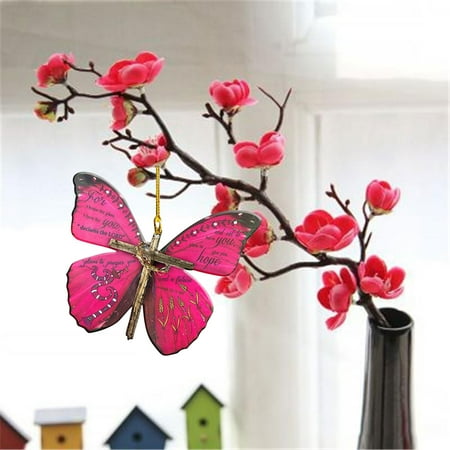 

Dqueduo Christmas 50% Savings! Butterfly Letter Pendant Golden Lanyard Acrylic Material Home Decoration Pendant Christmas Savings on Clearance